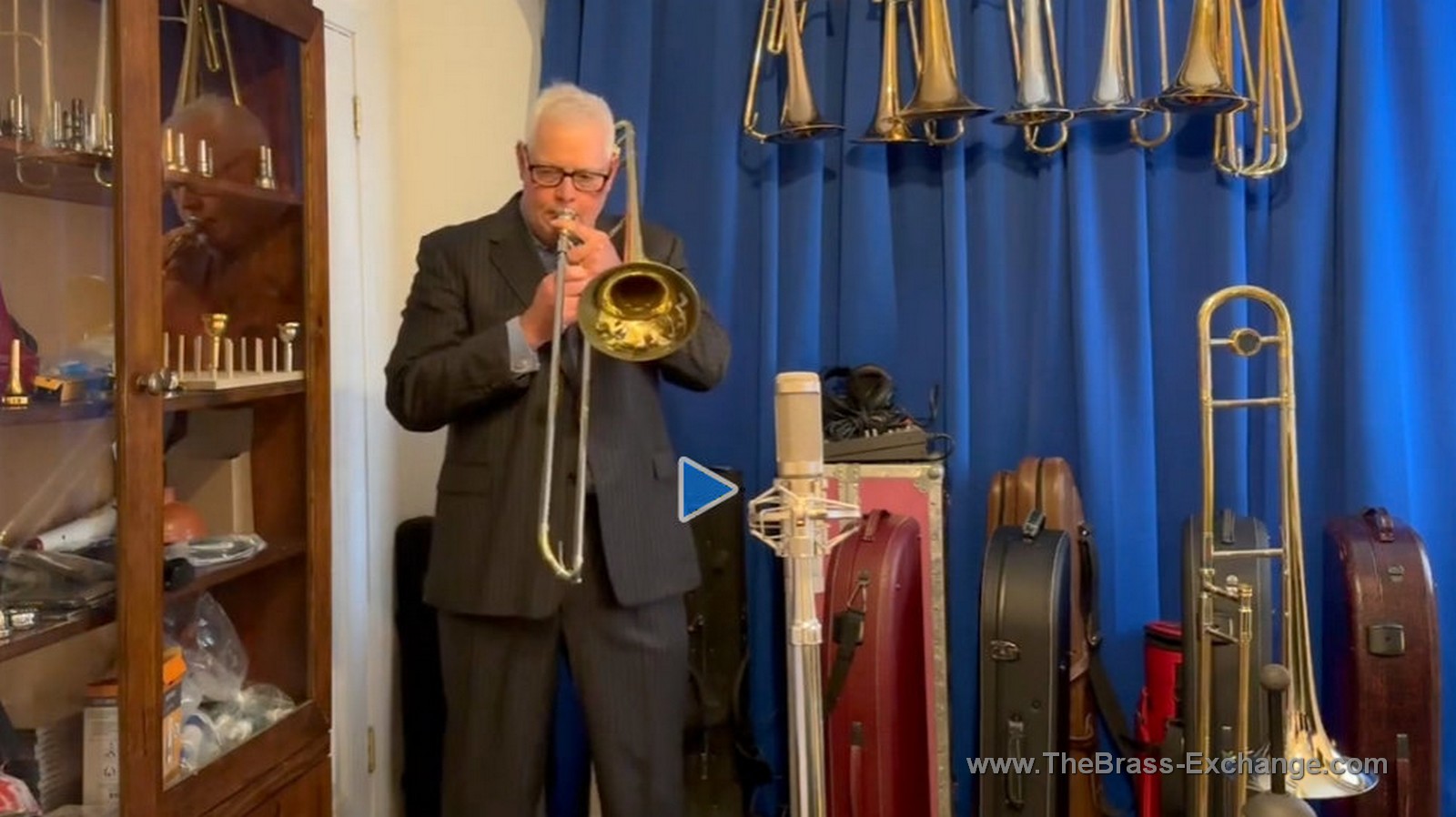 Doug Bert playing Greenhoe GC2-Y trombone – video demo at The Brass Exchange