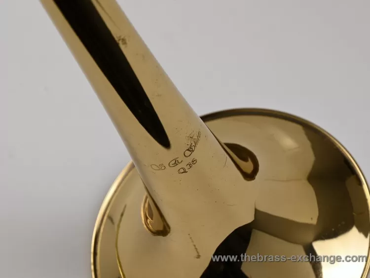 Shires Q36GR Bass Trombone Early Make without floral engraving outer bell view