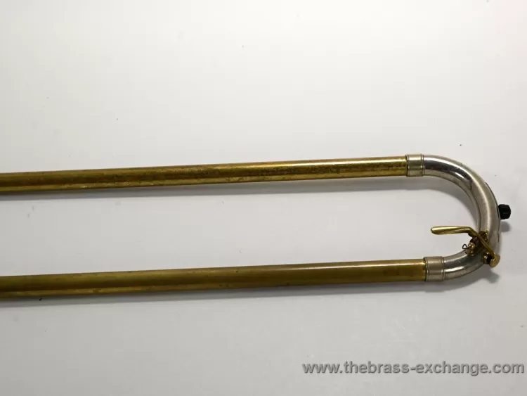 Shires TB47 trombone slide showing outer brass tubes and end crook