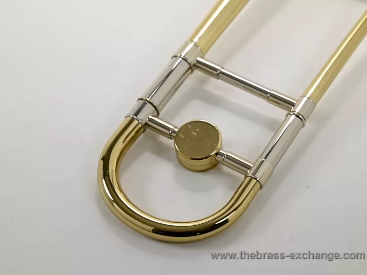 Shires Mike Davis Plus Pre-owned trombone tuning slide with logo balance weight view