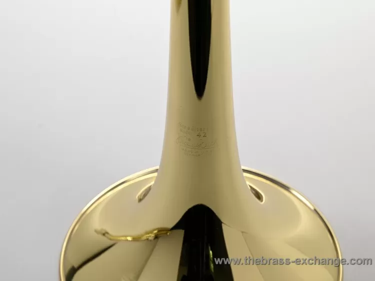 Bach 42BOF open wrap trombone bell engraving